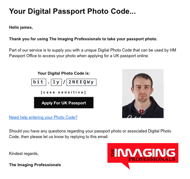 Passport Photo With Photo Code